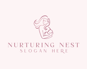 Parenting - Mother Parenting Baby logo design