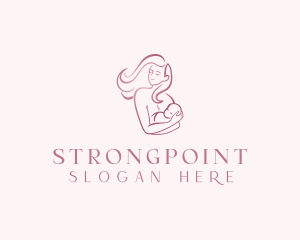 Adoption - Mother Parenting Baby logo design