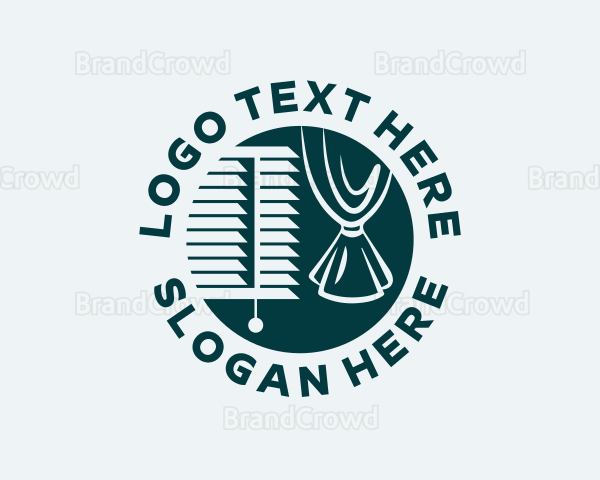 Window Blinds Curtain Logo