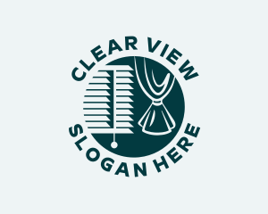 Windows - Window Blinds Curtain logo design