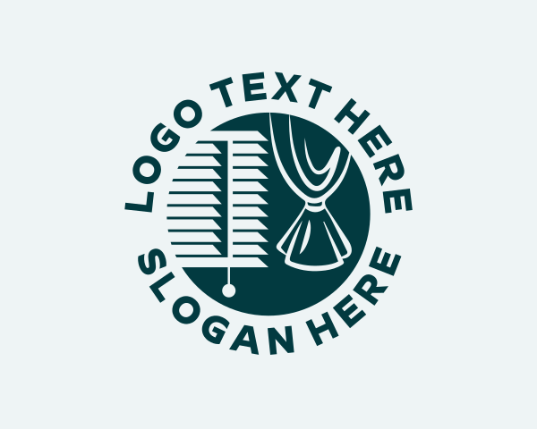 Windows - Window Blinds Curtain logo design
