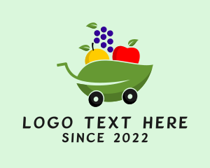 Vegan - Grocery Supermarket Cart logo design