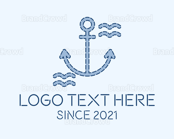 Blue Anchor Nautical Logo