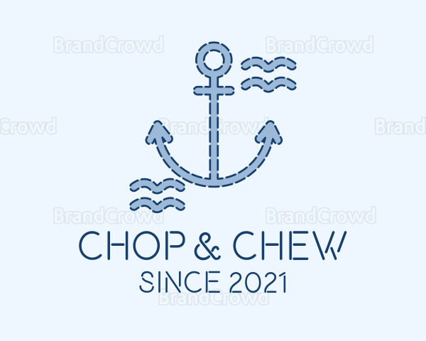 Blue Anchor Nautical Logo