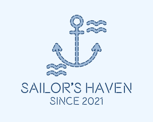 Blue Anchor Nautical  logo design