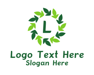 Leaf Wreath Ornament  Logo