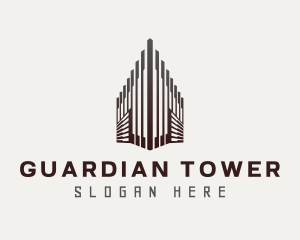 Gradient Skyscraper Hotel logo design