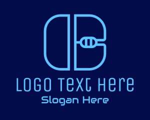 Cyber - Blue Digital Computer Mouse logo design