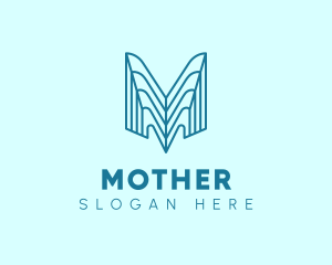 Modern Digital Tech Letter M logo design