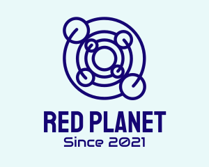 Cosmic Orbit Planet logo design