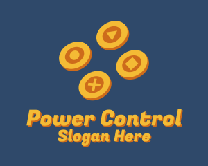 Control - Gaming Controls Gold Coins logo design