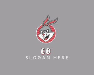 Bunny - Mad Rabbit Cartoon logo design