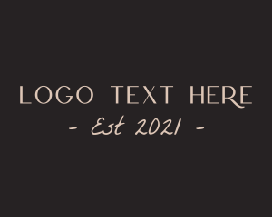 Word - Beauty Style Text logo design