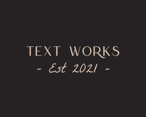 Text - Beauty Style Text logo design
