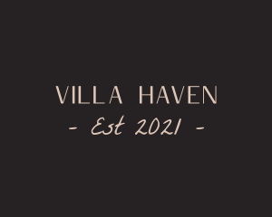 Villa - Beauty Style Text logo design