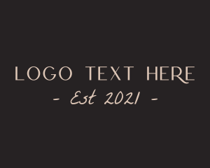 Wordmark - Beauty Style Text logo design