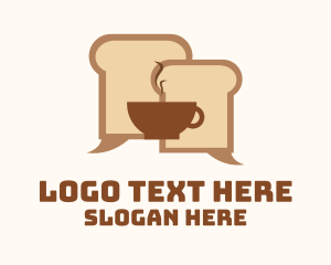 Pm - Bread Cafe Chat logo design
