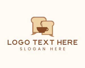 Cafe - Bread Cafe Chat logo design