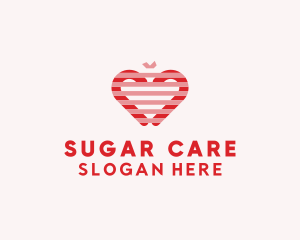 Sugar Cane Heart  logo design