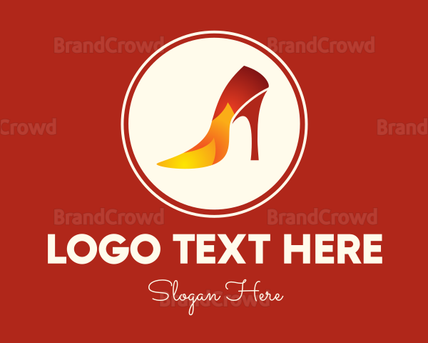 Fire Stiletto Heel Logo