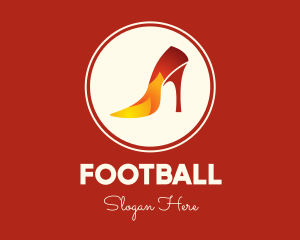 Flare - Fire Stiletto Heel logo design