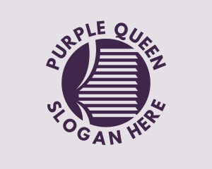 Purple Curtain Jalousie logo design