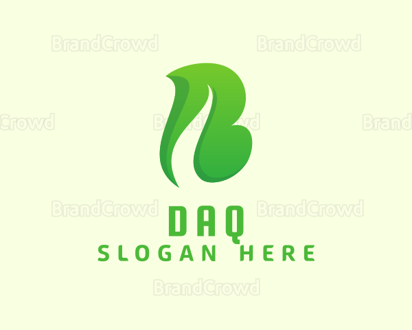 Natural Green Letter B Logo