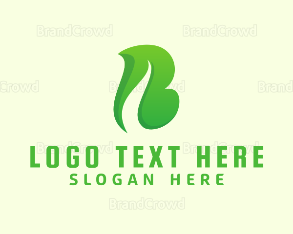 Natural Green Letter B Logo