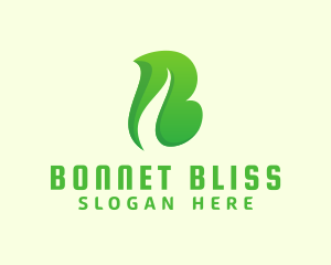 Natural Green Letter B logo design