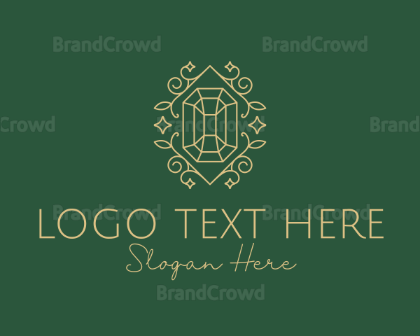 Decorative Emerald Diamond Logo