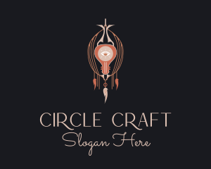 Macrame Eye  Craft logo design