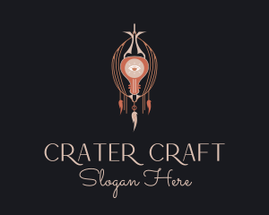 Macrame Eye  Craft logo design