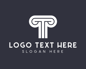 Pillar - Simple Minimalist Letter T logo design