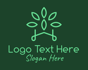 Massage - Gardening Green Plant logo design
