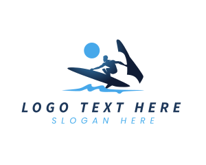 Waves - Ocean Foil Surfing logo design