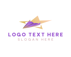 Logistic - Paper Plane Star logo design