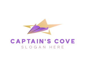 Captain - Paper Plane Star logo design