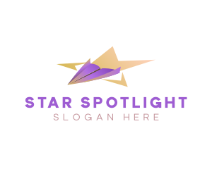 Paper Plane Star logo design