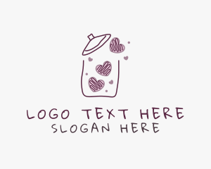 Boulangerie - Heart Cookie Jar logo design