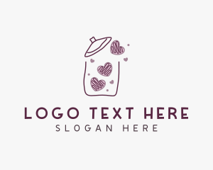 Cute - Heart Cookie Jar logo design