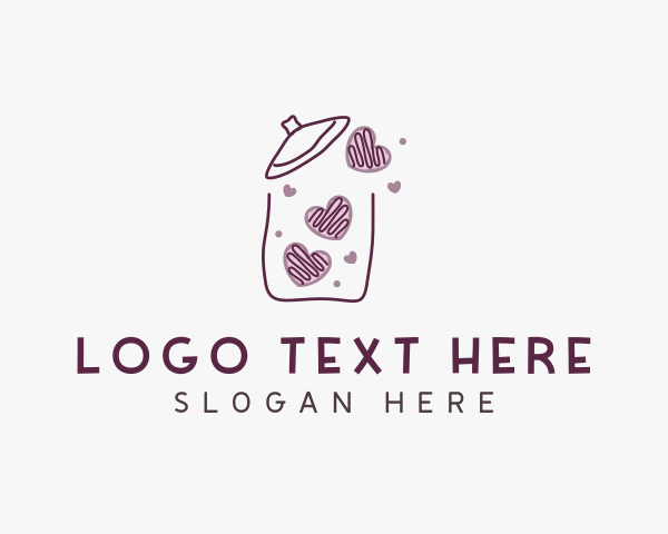 Confectionery - Heart Cookie Jar logo design