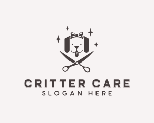 Dog Scissor Pet Care logo design