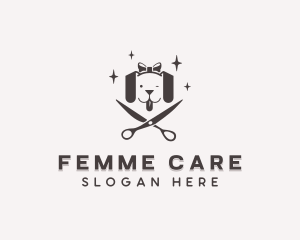 Dog Scissor Pet Care logo design