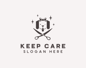 Dog Scissor Pet Care logo design