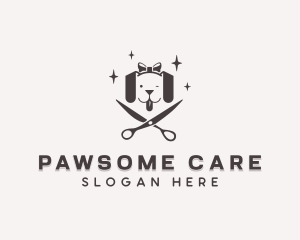 Dog Scissor Pet Care logo design