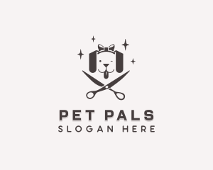 Dog Scissor Pet Care logo design