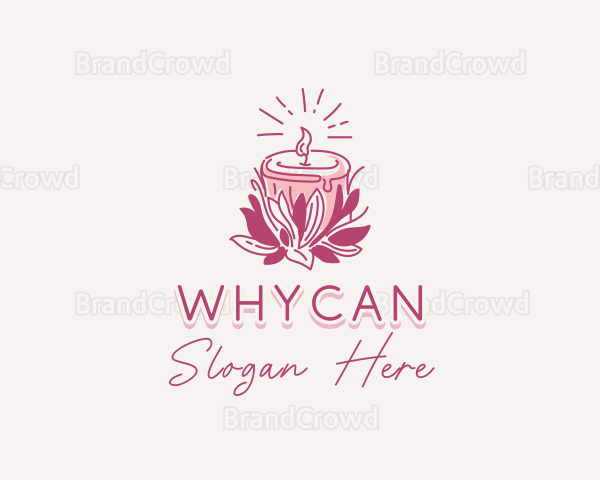 Candle Light Floral Logo