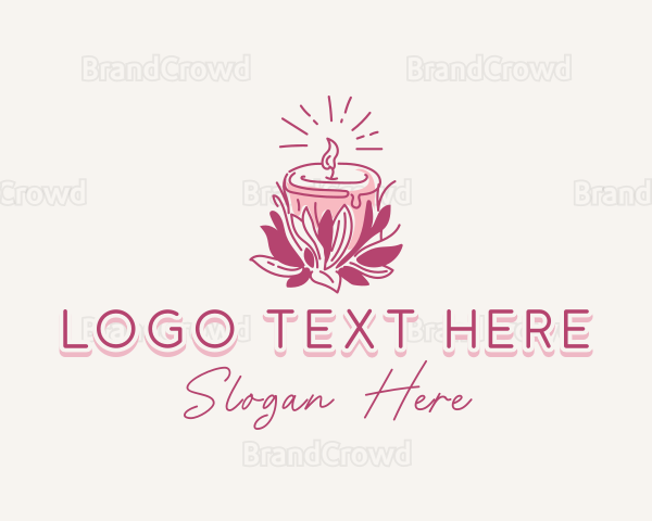 Candle Light Floral Logo