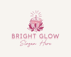 Lighting - Candle Light Floral logo design