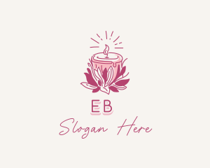 Lighting - Candle Light Floral logo design